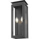 Nova 2 Light 16.5 inch Black Outdoor Wall Light
