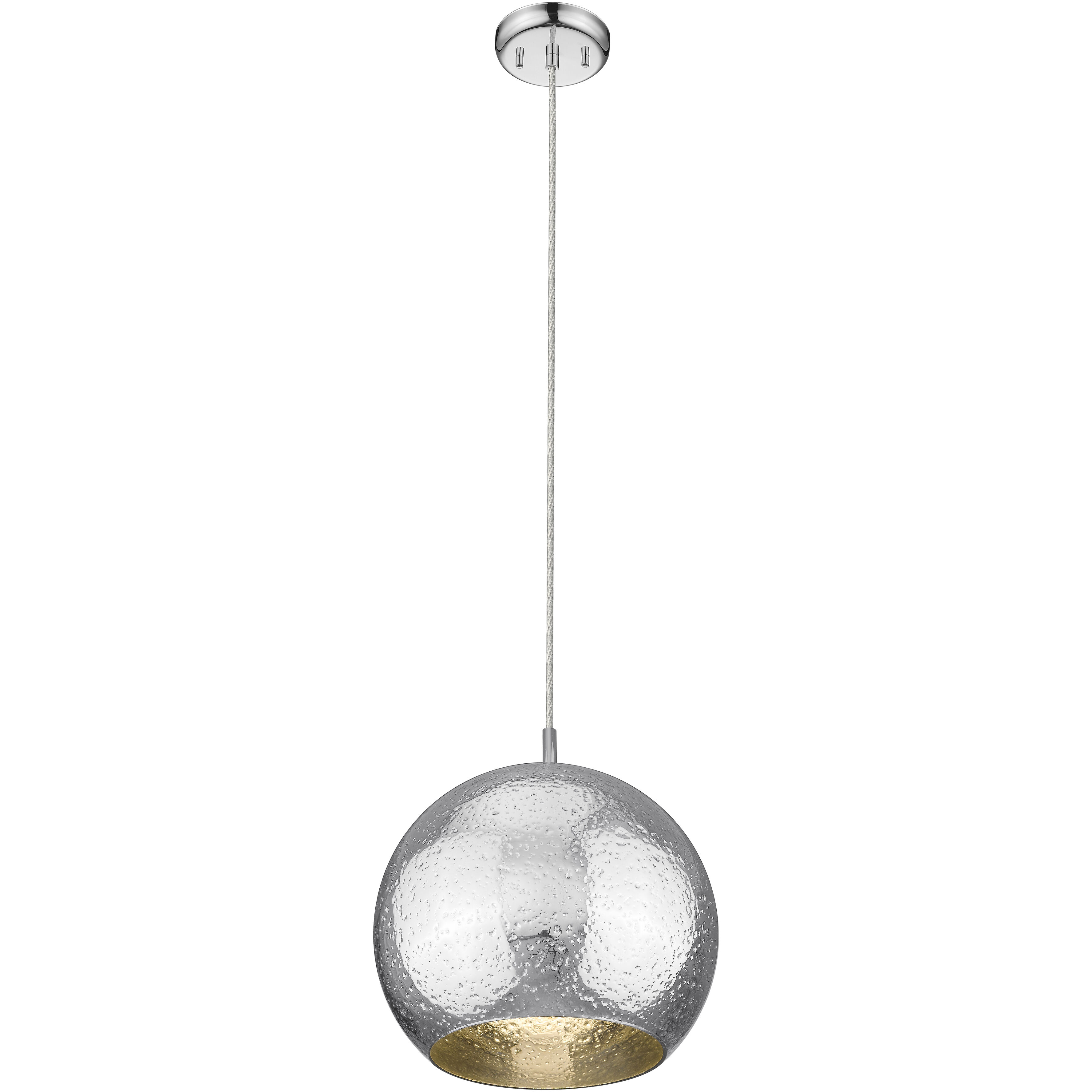 Nimbus 1 Light 12 inch Chrome Pendant Ceiling Light