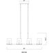 Callista 8 Light 56 inch Matte Black Linear Chandelier Ceiling Light