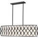 Harden 10 Light 43 inch Matte Black Linear Chandelier Ceiling Light