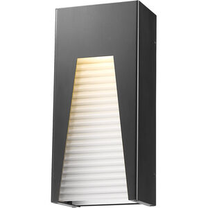 Millenial LED 13.25 inch Black Silver Outdoor Wall Light