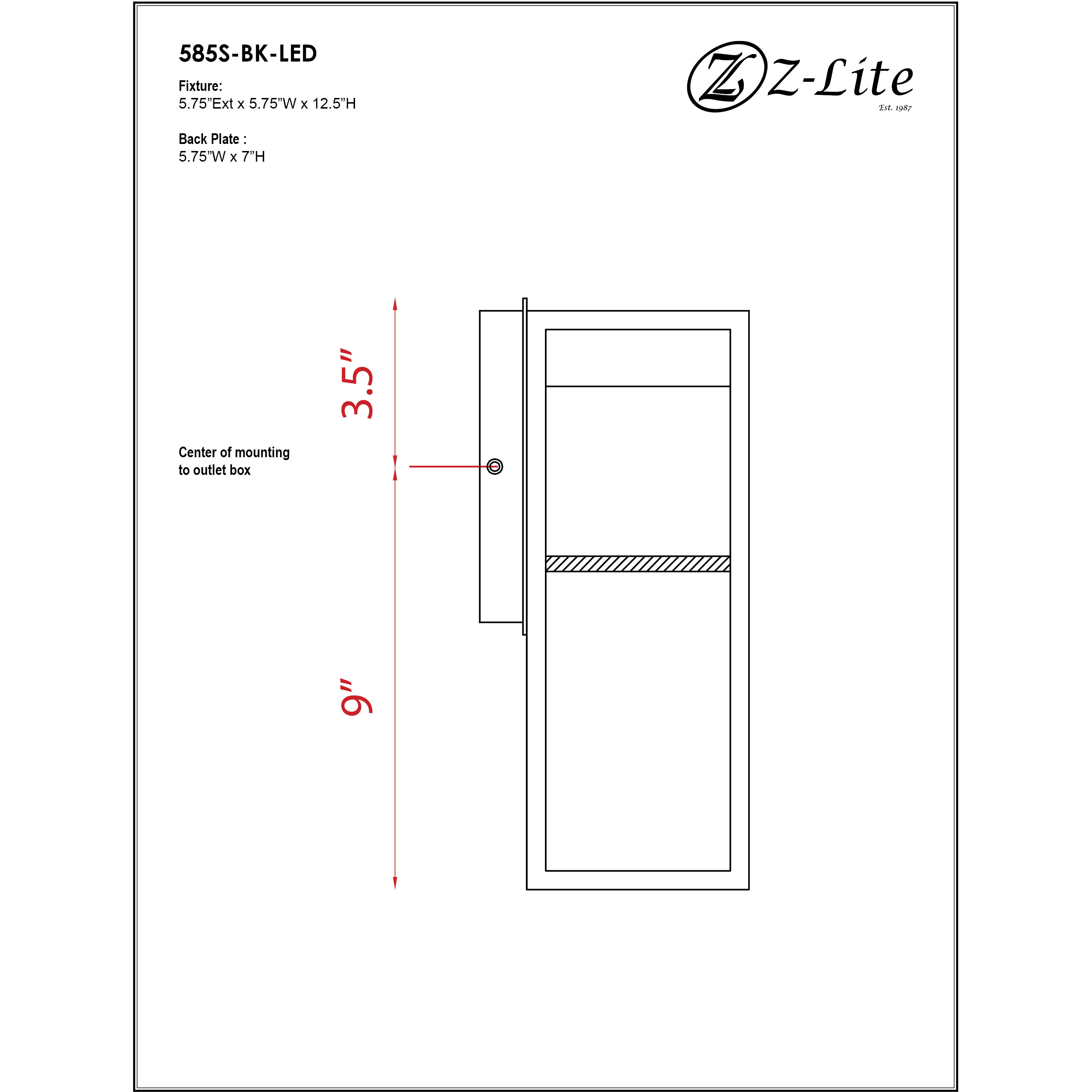 Barwick LED 12.5 inch Black Outdoor Wall Light