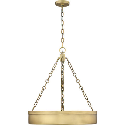 Anders LED 22 inch Rubbed Brass Chandelier Ceiling Light