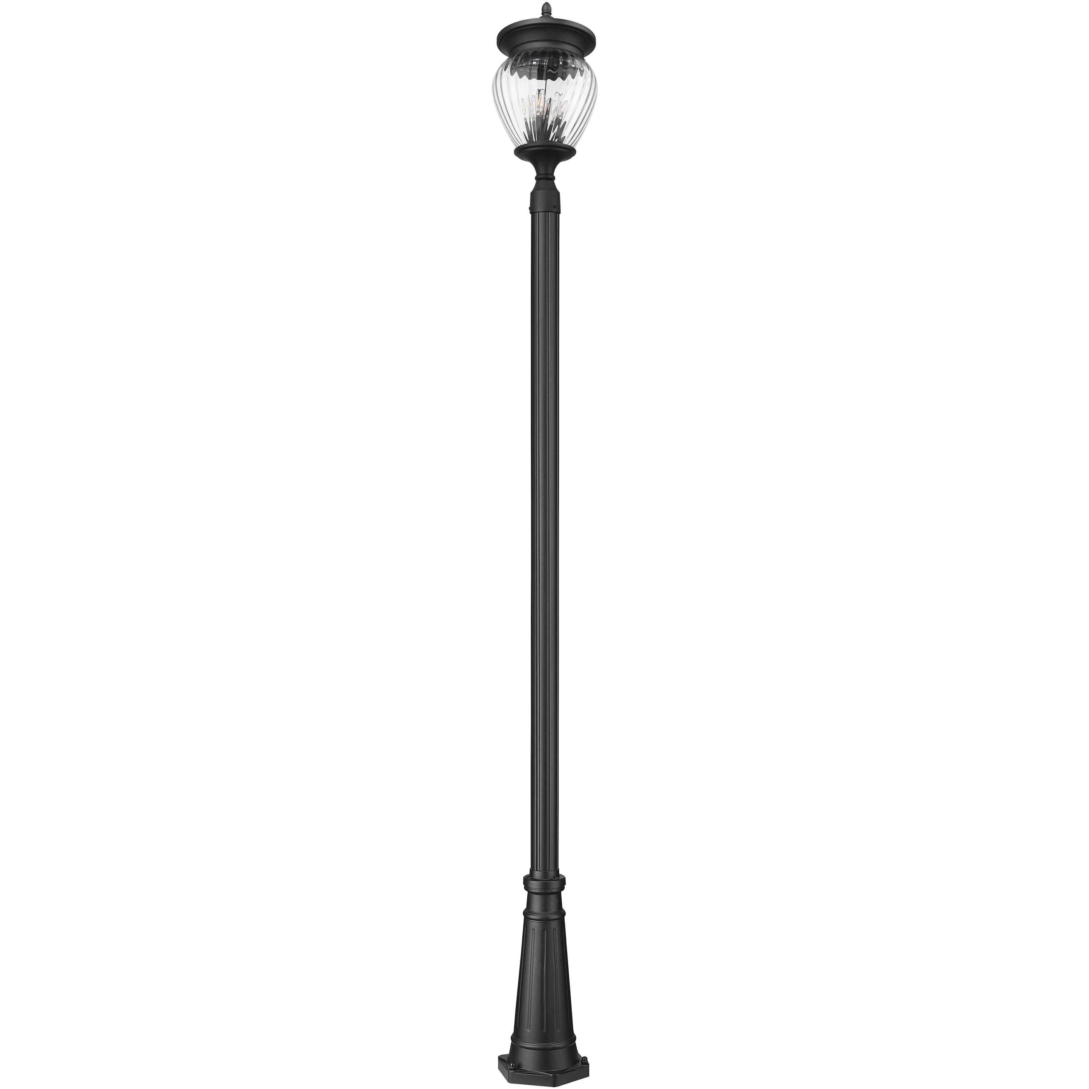 Davina 4 Light 119.25 inch Black Outdoor Post Mounted Fixture in G9