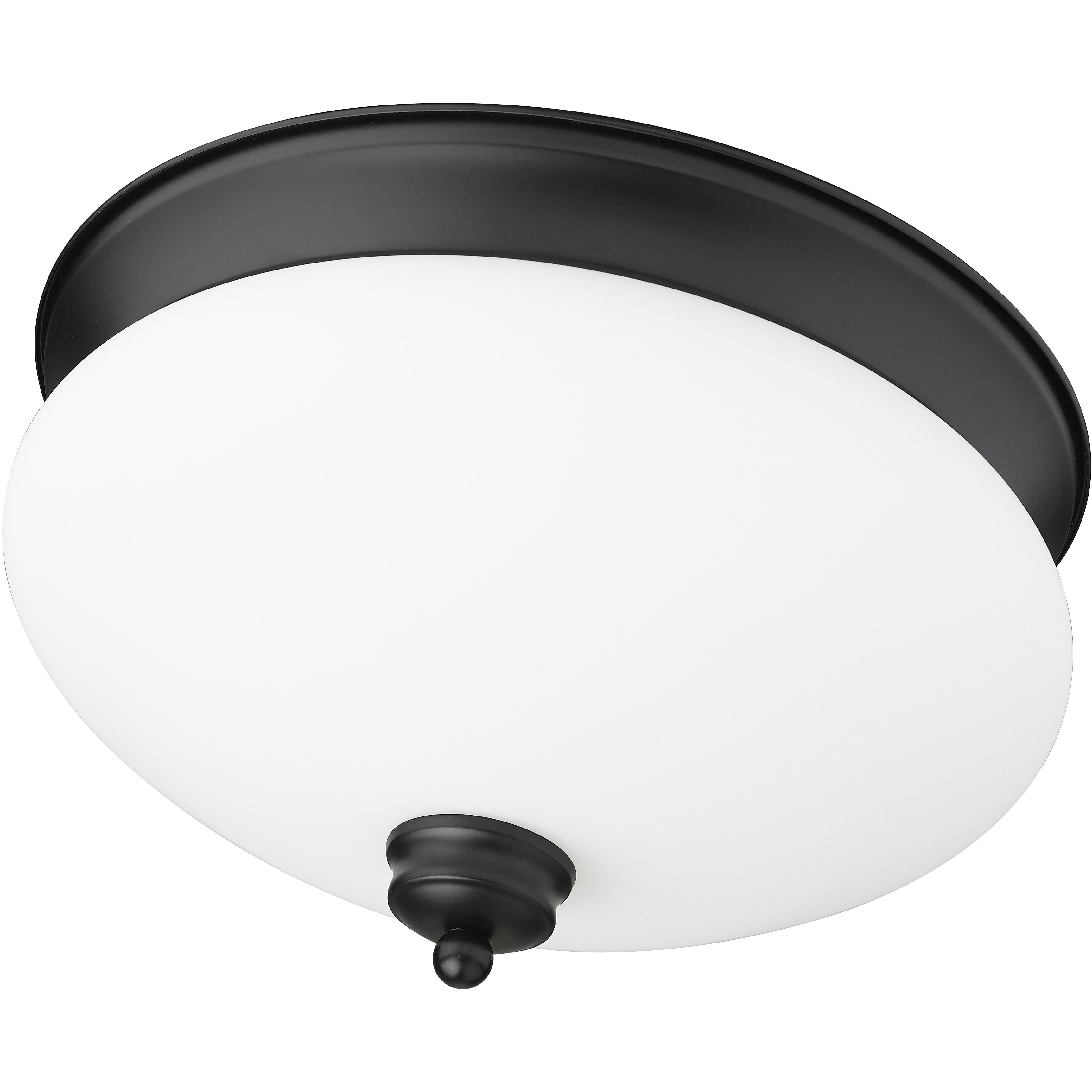 Amon 2 Light 13 inch Matte Black Flush Mount Ceiling Light