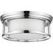 Willow 3 Light 16 inch Chrome Flush Mount Ceiling Light