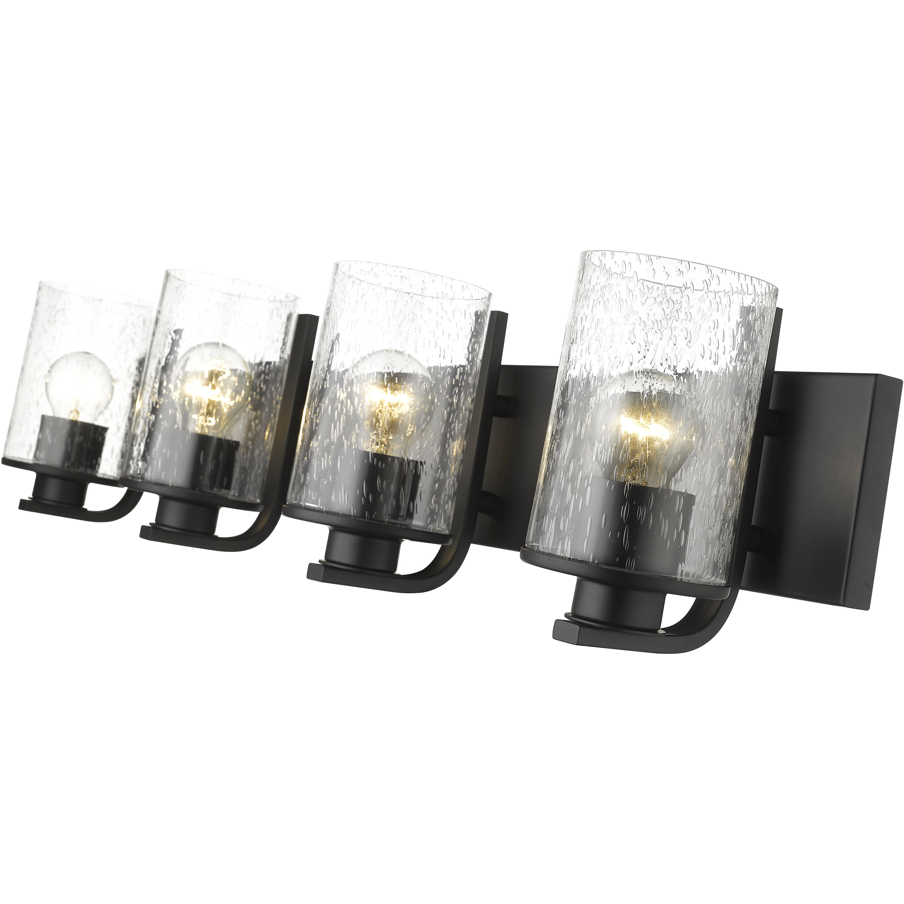 Beckett 4 Light 34 inch Matte Black Vanity Wall Light