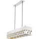 Oberon 7 Light 43 inch Chrome Linear Chandelier Ceiling Light