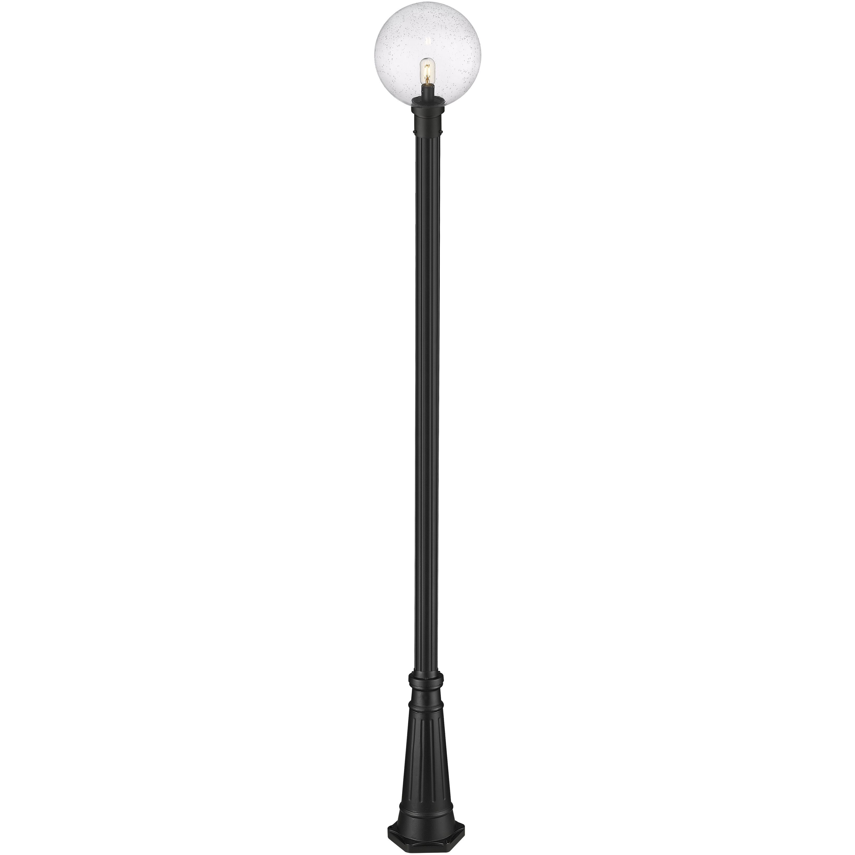 Laurent 1 Light 109.75 inch Black Outdoor Post Mounted Fixture