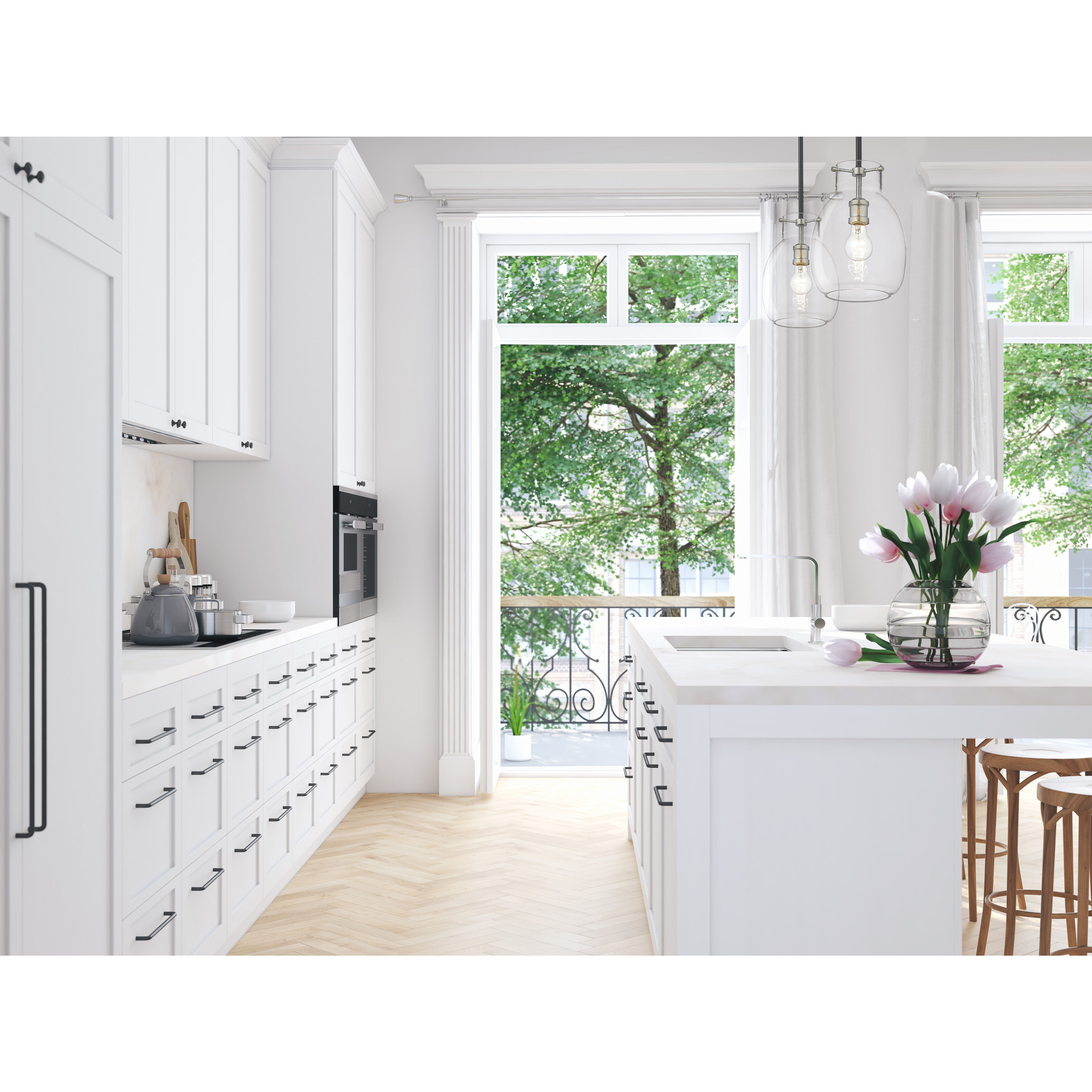 Bella 1 Light 8 inch Matte Black and Brushed Nickel Pendant Ceiling Light