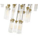 Beau 27 Light 36 inch Rubbed Brass Chandelier Ceiling Light