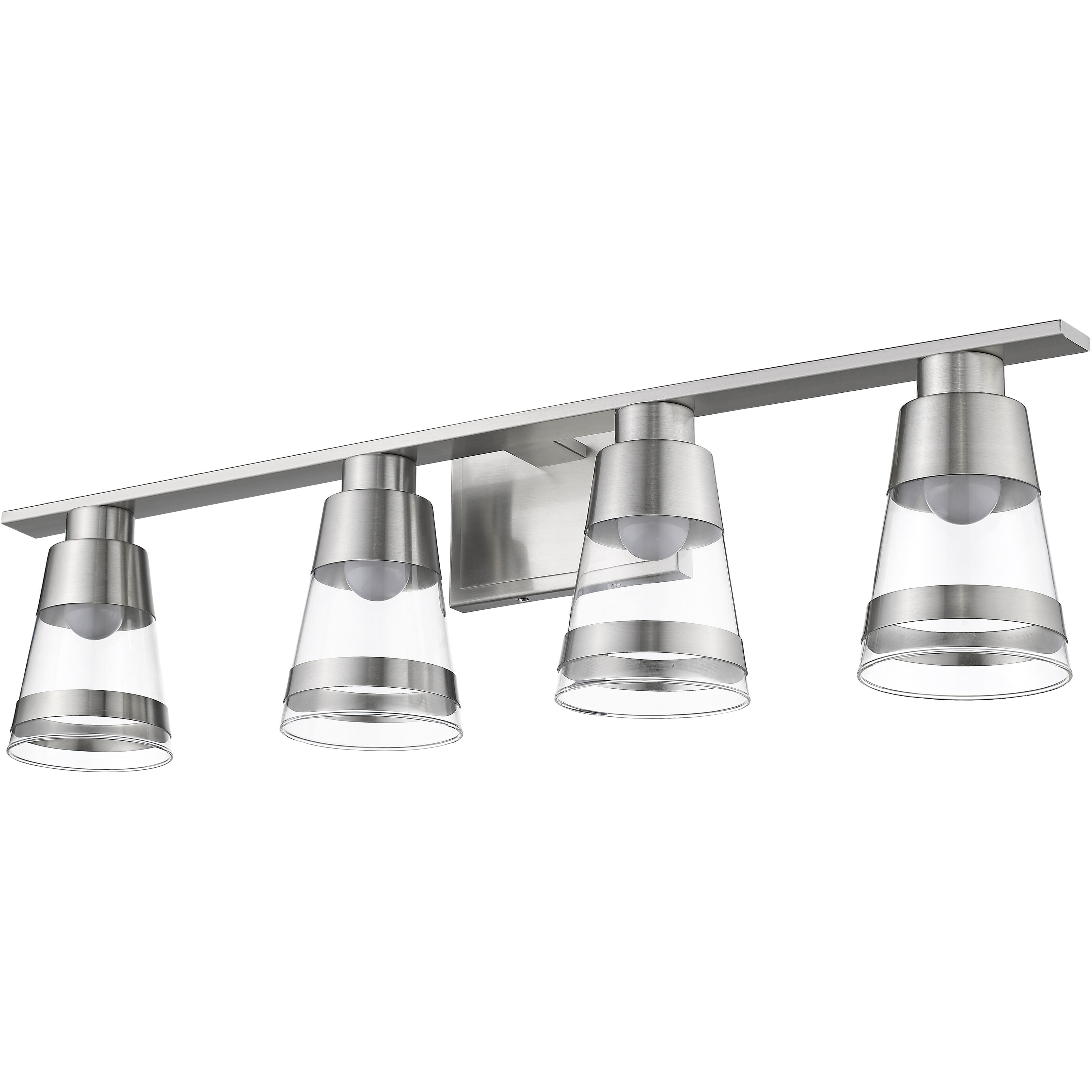 Ethos LED 32 inch Brushed Nickel Vanity Wall Light in Clear Glass