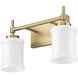 Cadoc 2 Light 15 inch Modern Gold Bath Vanity Light Wall Light
