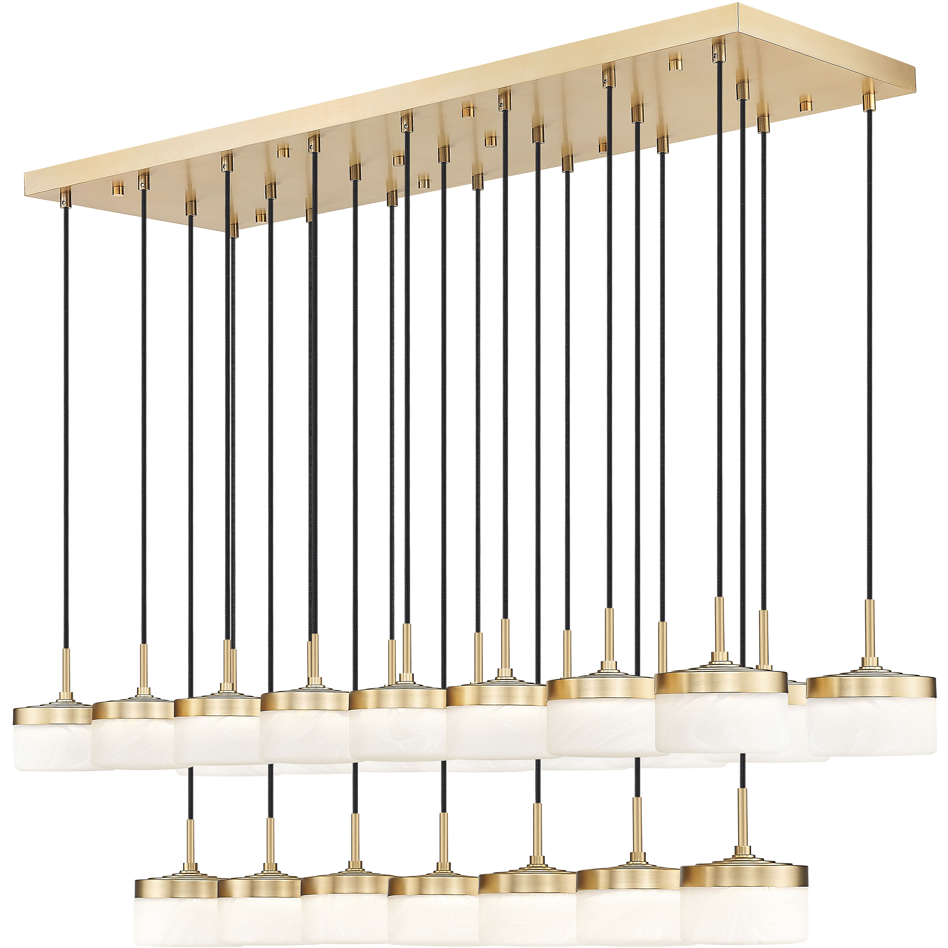 Renaud LED 58.75 inch Modern Gold Linear Chandelier Ceiling Light
