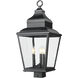 Raphael 3 Light 26.75 inch Sand Black Outdoor Post Mount Fixture
