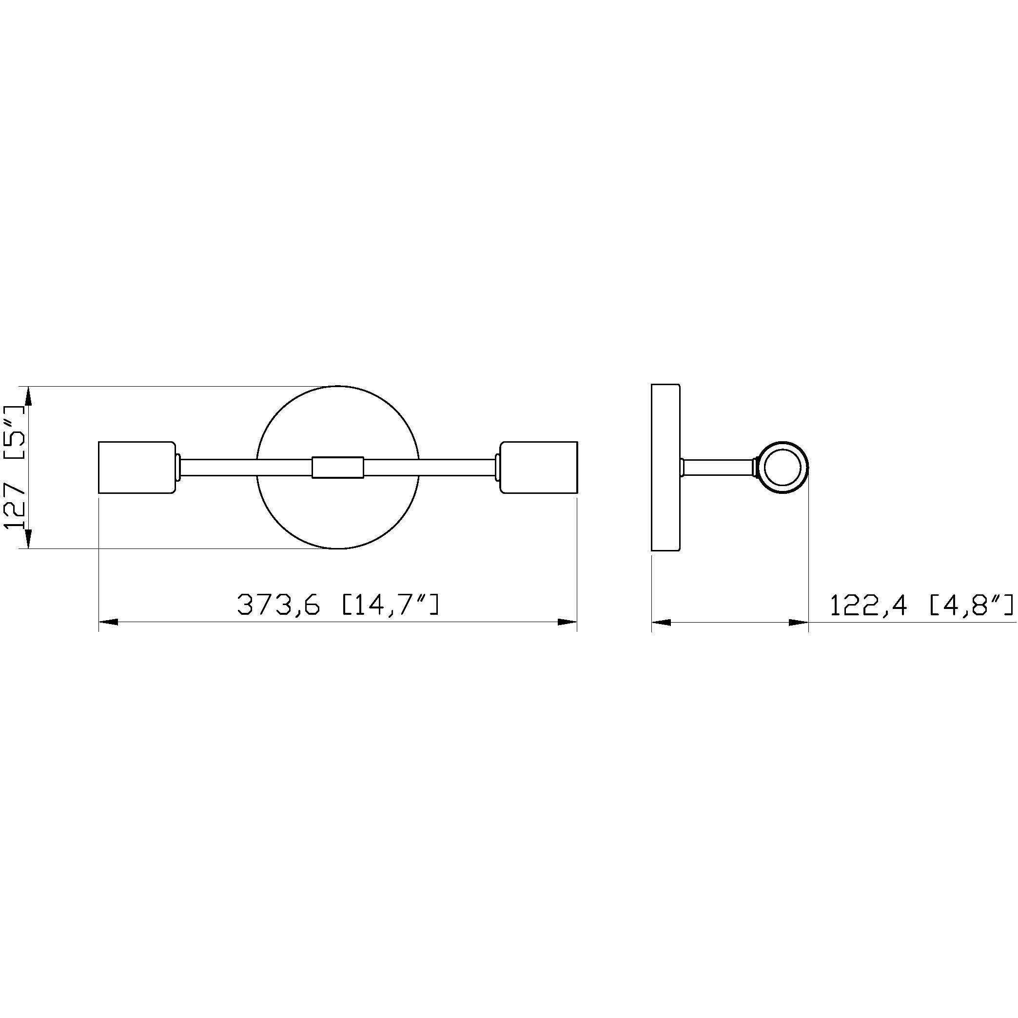 Modernist 2 Light 5 inch Matte Black Wall Sconce Wall Light