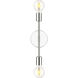 Modernist 2 Light 5 inch Chrome Wall Sconce Wall Light