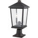 Beacon 2 Light 21.5 inch Oil Rubbed Bronze Outdoor Pier Mounted Fixture in 8.25