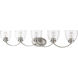Ashton 5 Light 41 inch Brushed Nickel Vanity Light Wall Light