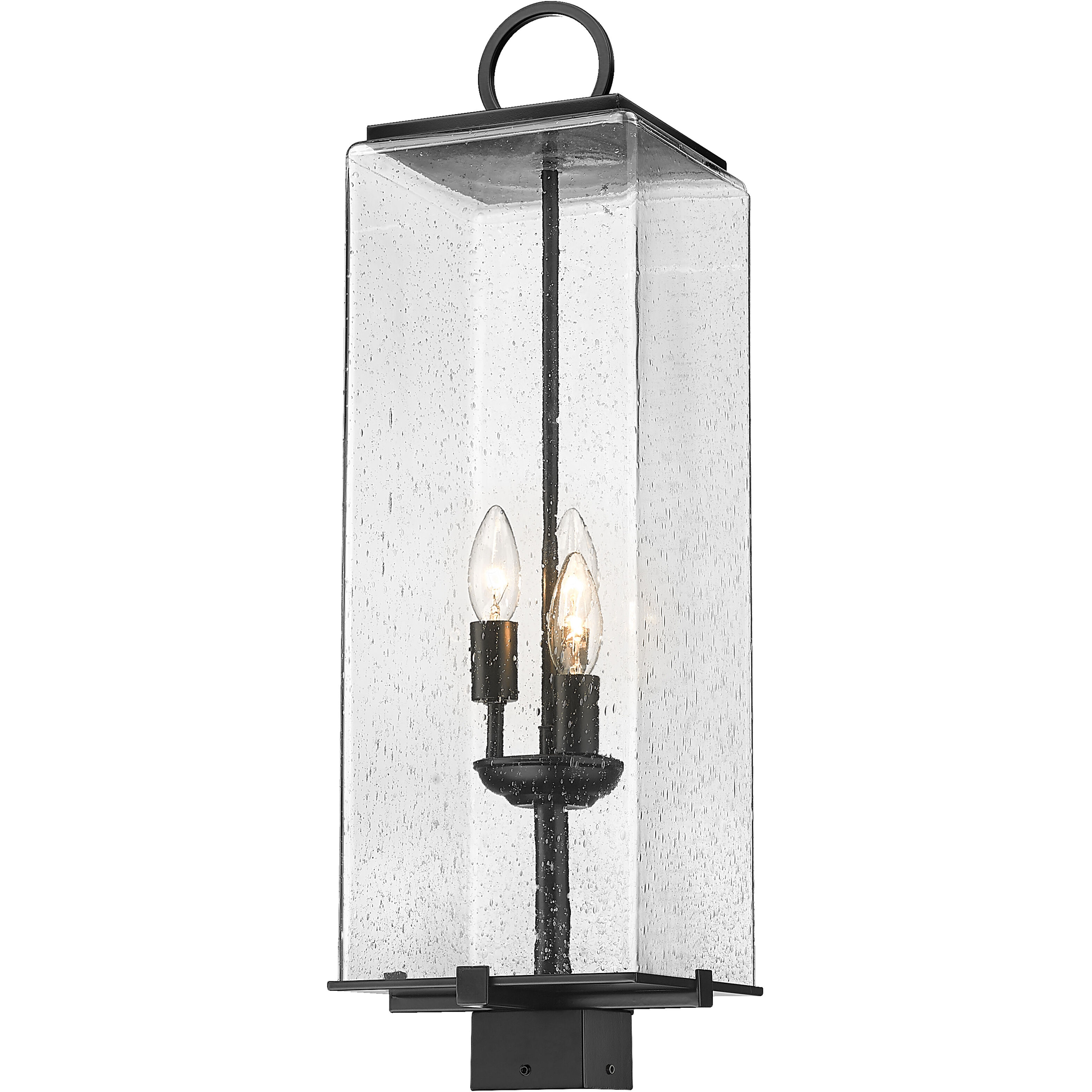 Sana 3 Light 26.25 inch Black Outdoor Post Mount Fixture