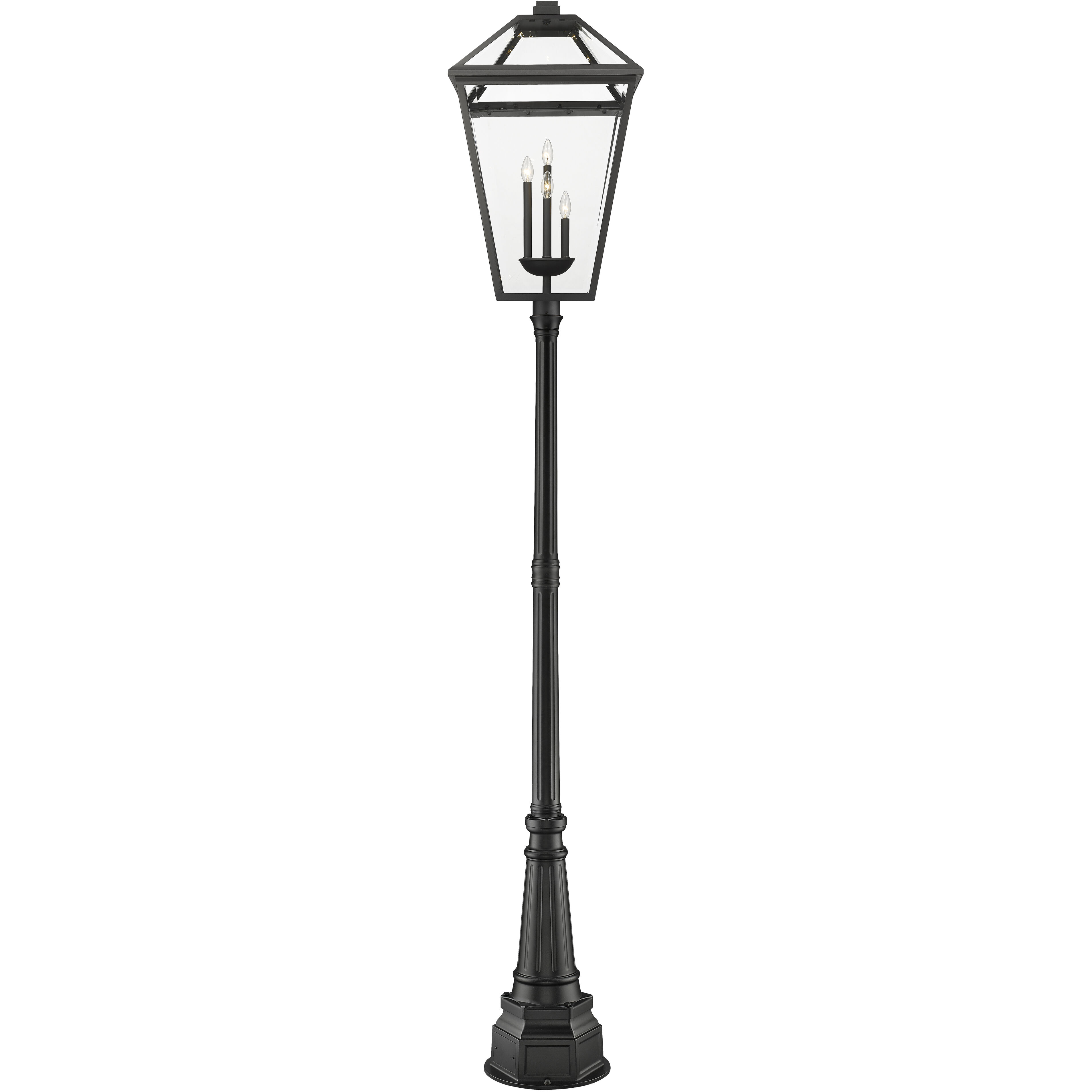 Talbot 4 Light 116.75 inch Black Outdoor Post Mounted Fixture