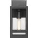 Nuri 1 Light 13.5 inch Black Outdoor Wall Light