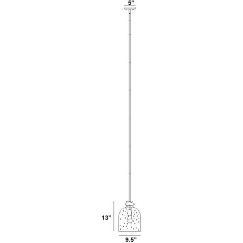 Pearson 1 Light 9.5 inch Brushed Nickel Pendant Ceiling Light