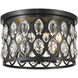 Dealey 4 Light 14.75 inch Matte Black Flush Mount Ceiling Light