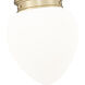 Gideon 1 Light 12.5 inch Modern Gold Pendant Ceiling Light