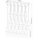 Cayden 17 Light 42 inch Matte Black Linear Chandelier Ceiling Light
