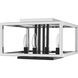 Quadra 4 Light 13 inch Chrome and Black Flush Mount Ceiling Light in 5.25