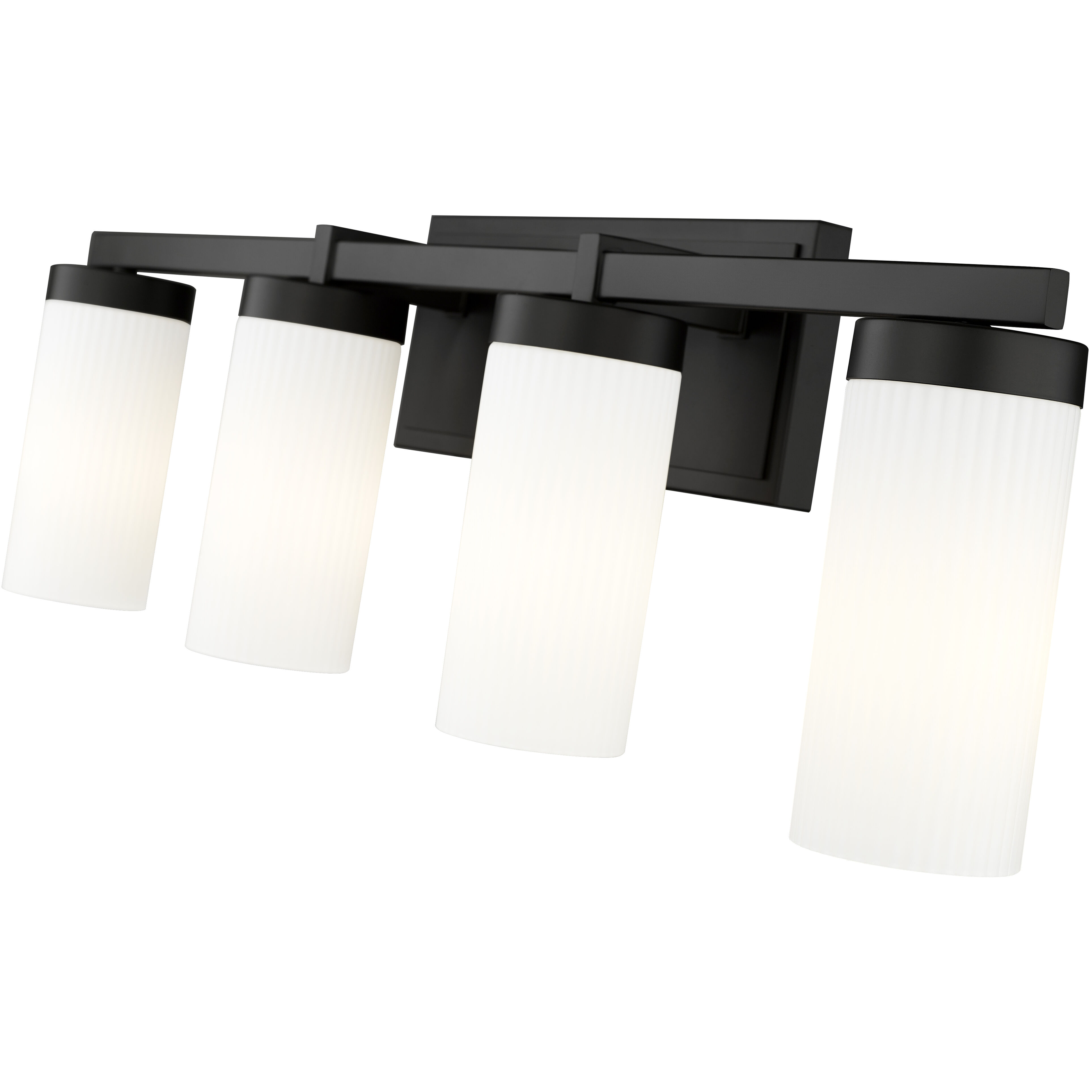 Danica 4 Light 29.5 inch Matte Black Bath Vanity Light Wall Light