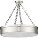 Anders LED 22 inch Polished Nickel Semi Flush Mount Ceiling Light