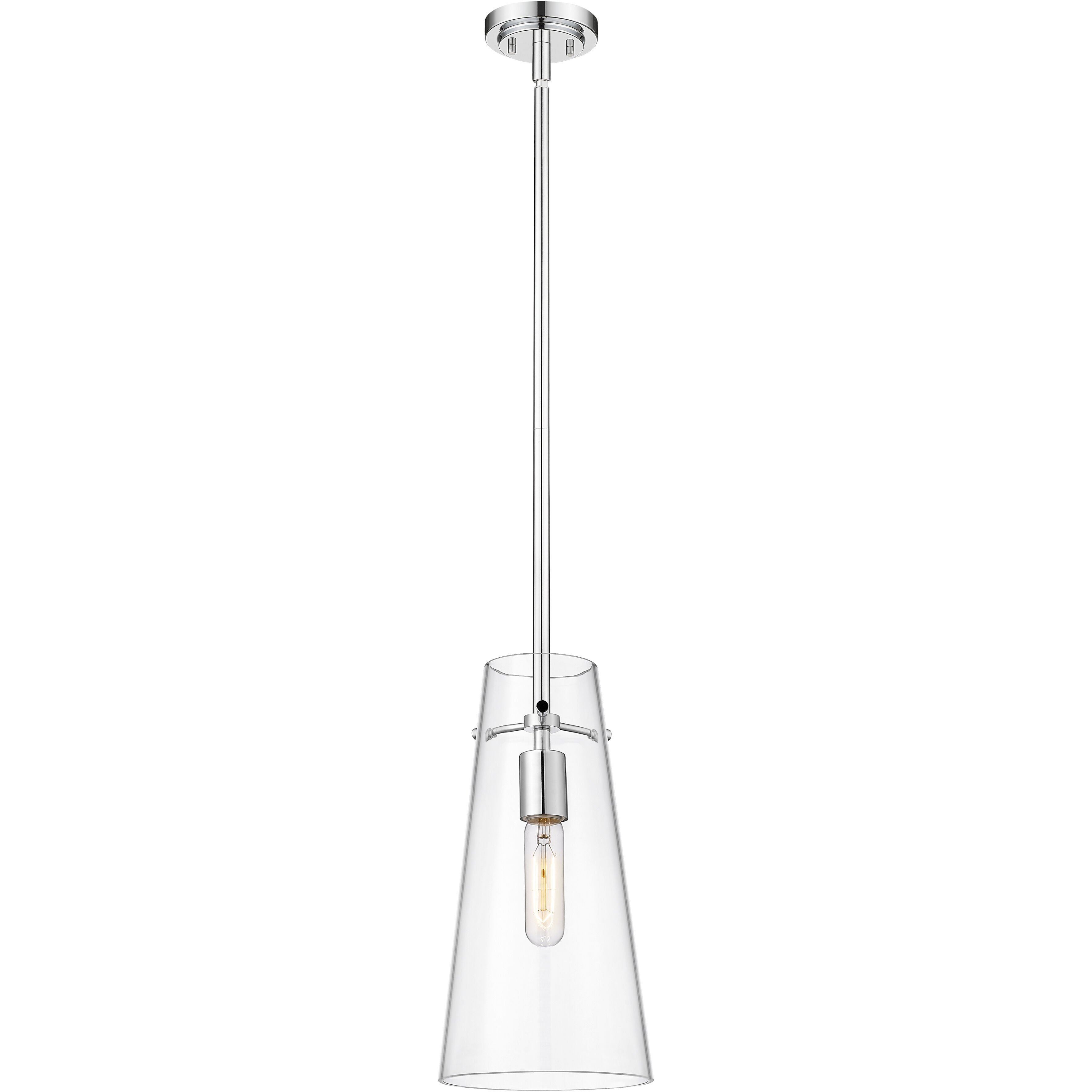 Kira 1 Light 6.5 inch Chrome Pendant Ceiling Light