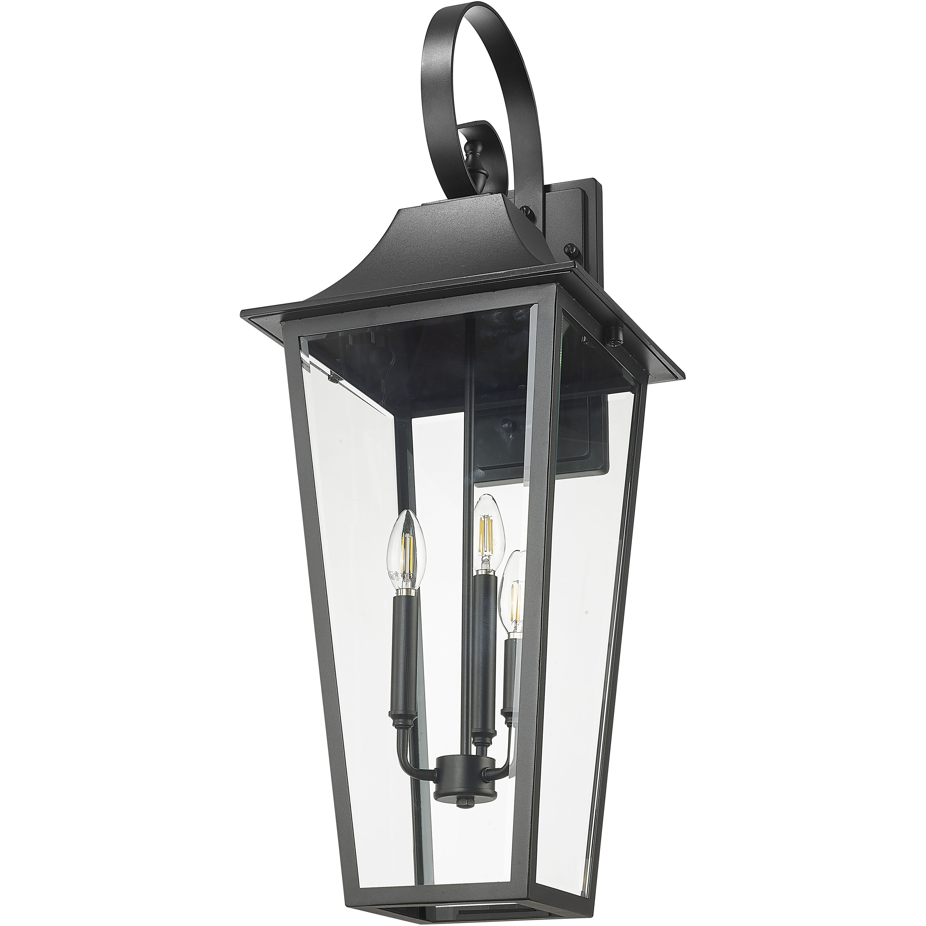 Gannon 3 Light 33.25 inch Black Outdoor Wall Light in G9