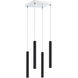 Forest LED 9.5 inch Matte Black Chandelier Ceiling Light in 4, 11, Matte Black Steel