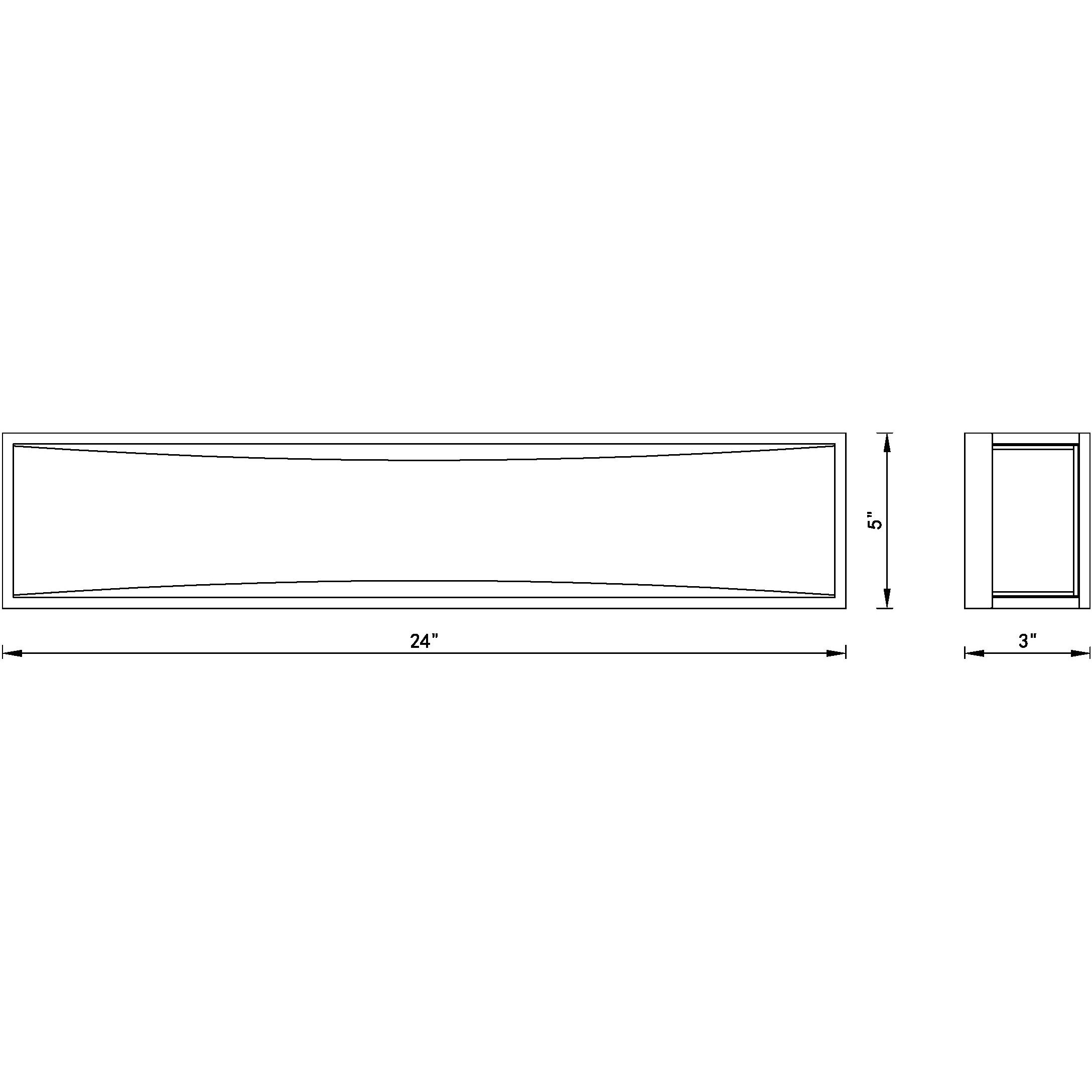 Baden LED 24 inch Matte Black Vanity Wall Light