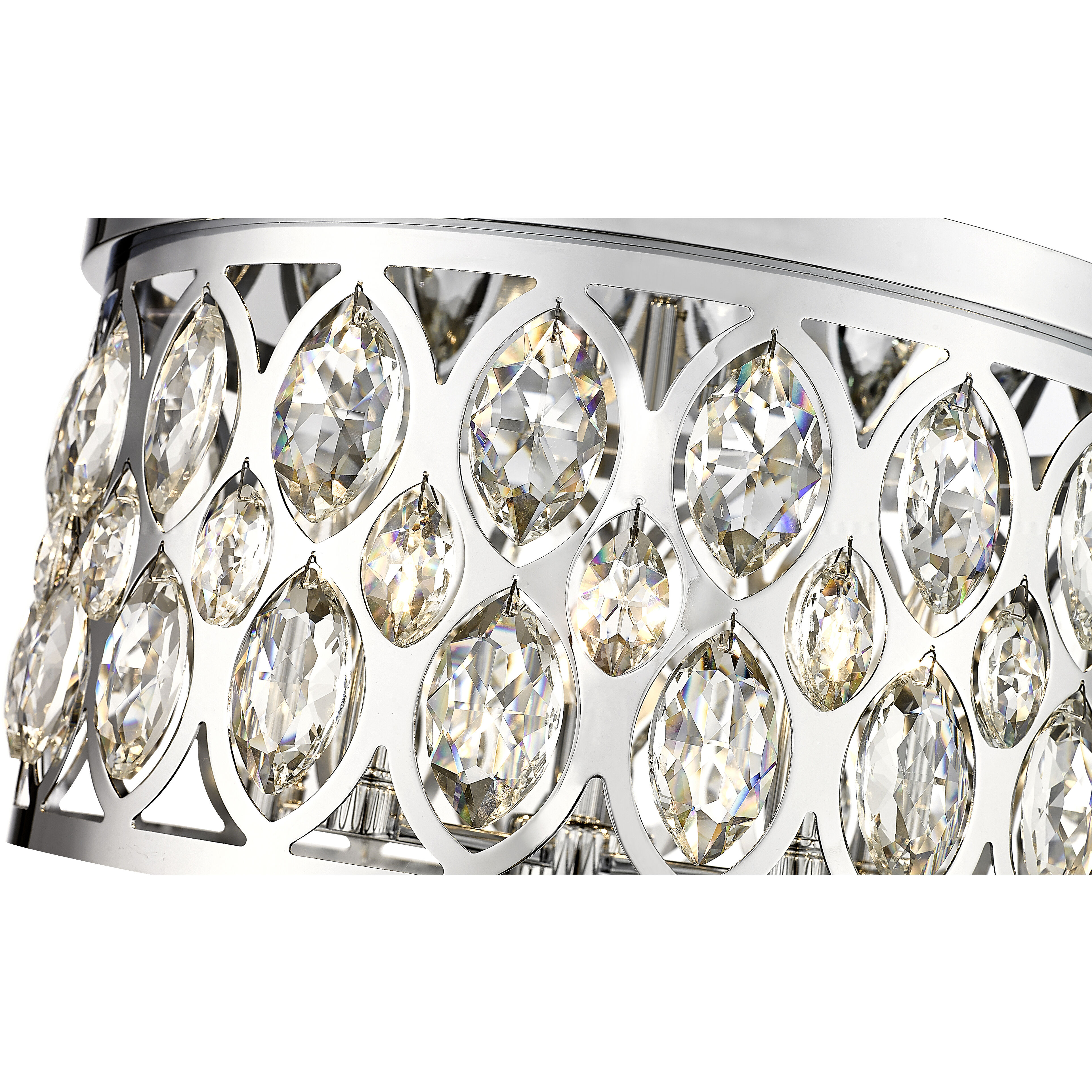 Dealey 5 Light 18 inch Chrome Flush Mount Ceiling Light