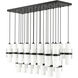 Cayden 23 Light 54 inch Matte Black Linear Chandelier Ceiling Light