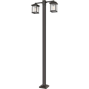 Portland 2 Light 99 inch Oil Rubbed Bronze Outdoor Post Mounted Fixture
