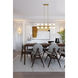 Artemis 10 Light 40 inch Modern Gold Linear Chandelier Ceiling Light