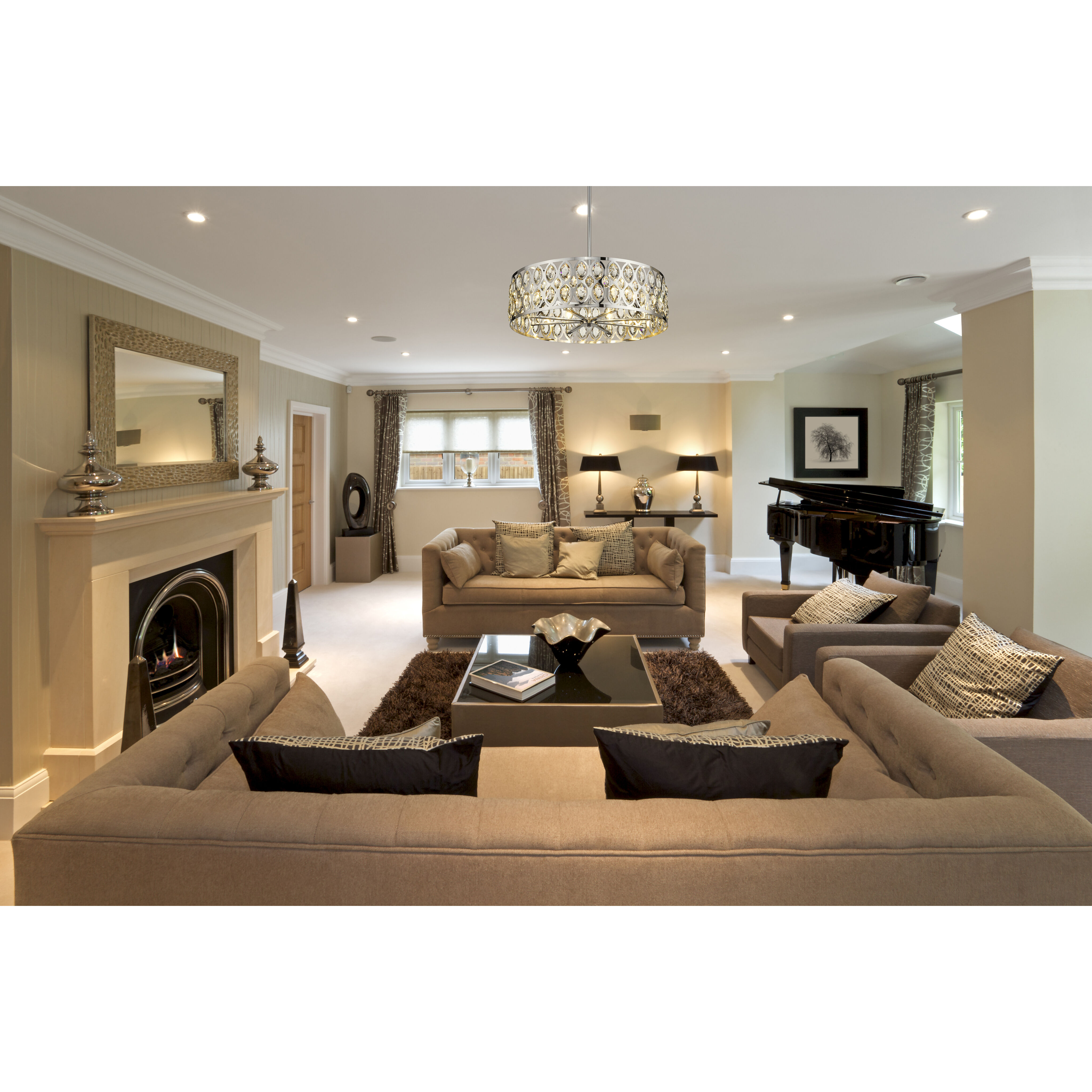 Dealey 8 Light 30.25 inch Chrome Chandelier Ceiling Light