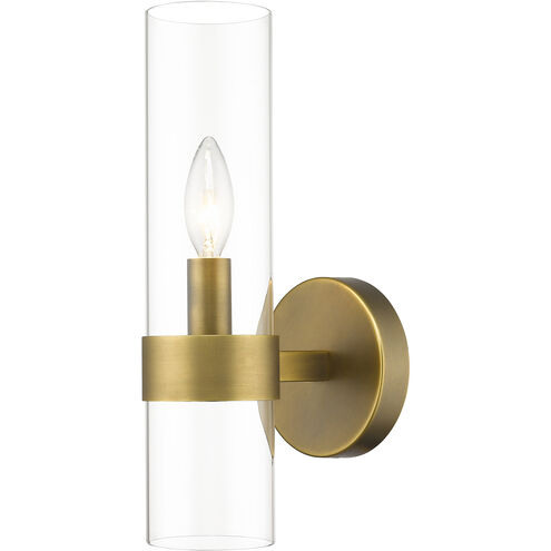 Datus 1 Light 6.5 inch Rubbed Brass Wall Sconce Wall Light