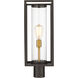 Dunbroch 1 Light 21.75 inch Deep Bronze and Outdoor Brass Outdoor Post Mount Fixture