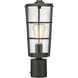 Helix 1 Light 15.25 inch Black Outdoor Post Mount Fixture