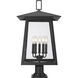 Rainer 5 Light 29.5 inch Black Outdoor Pier Mounted Fixture in G9