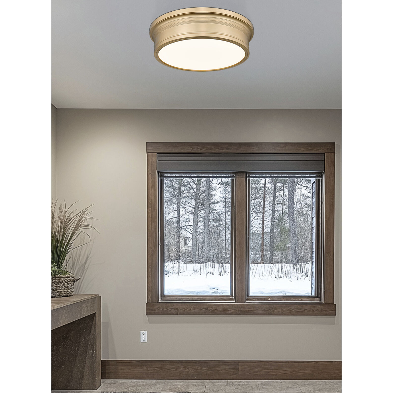 Bentley LED 16 inch Modern Gold Flush Mount Ceiling Light