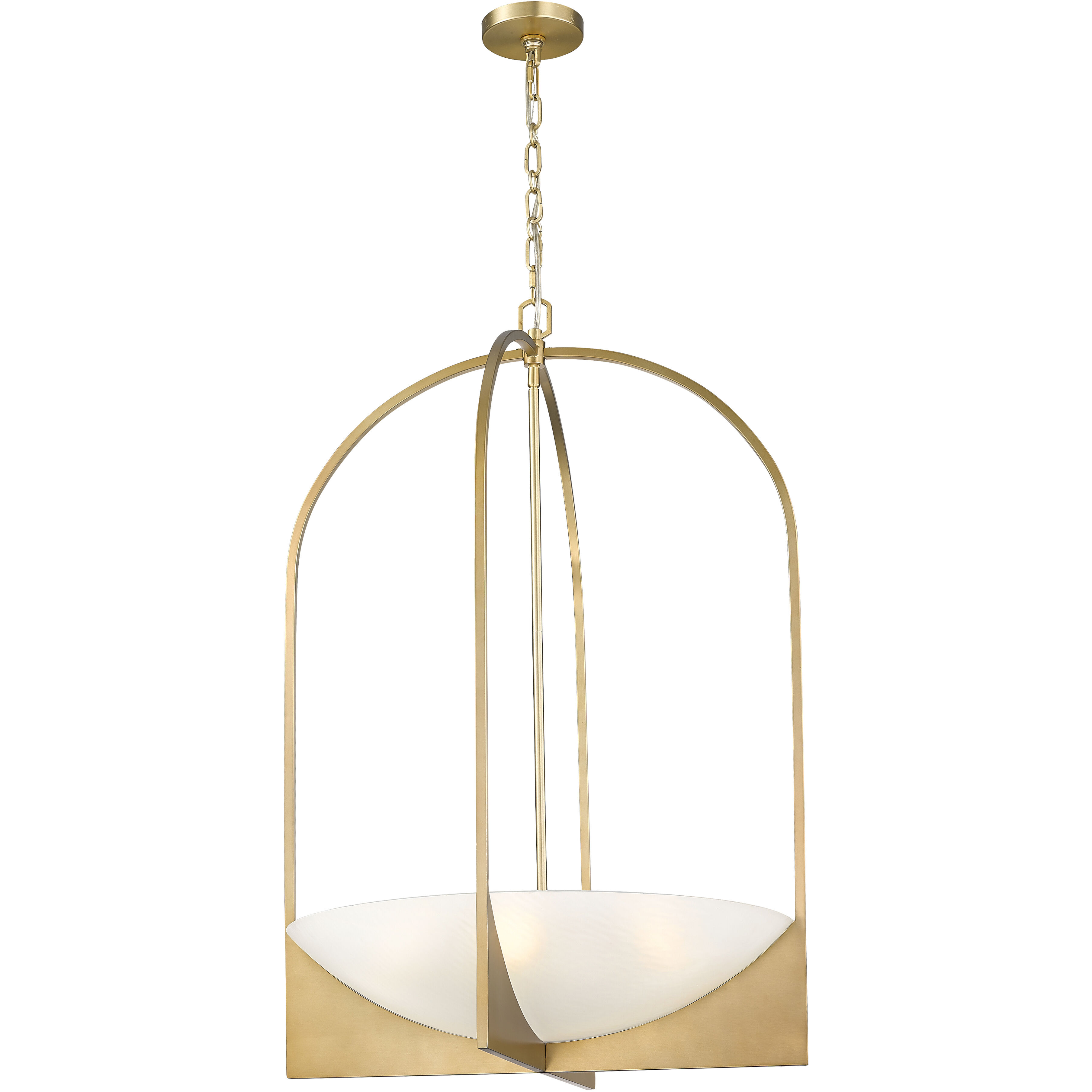 Devon 6 Light 24 inch Modern Gold Chandelier Ceiling Light