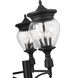 Davina 4 Light 120.25 inch Black Outdoor Post Mounted Fixture in G9
