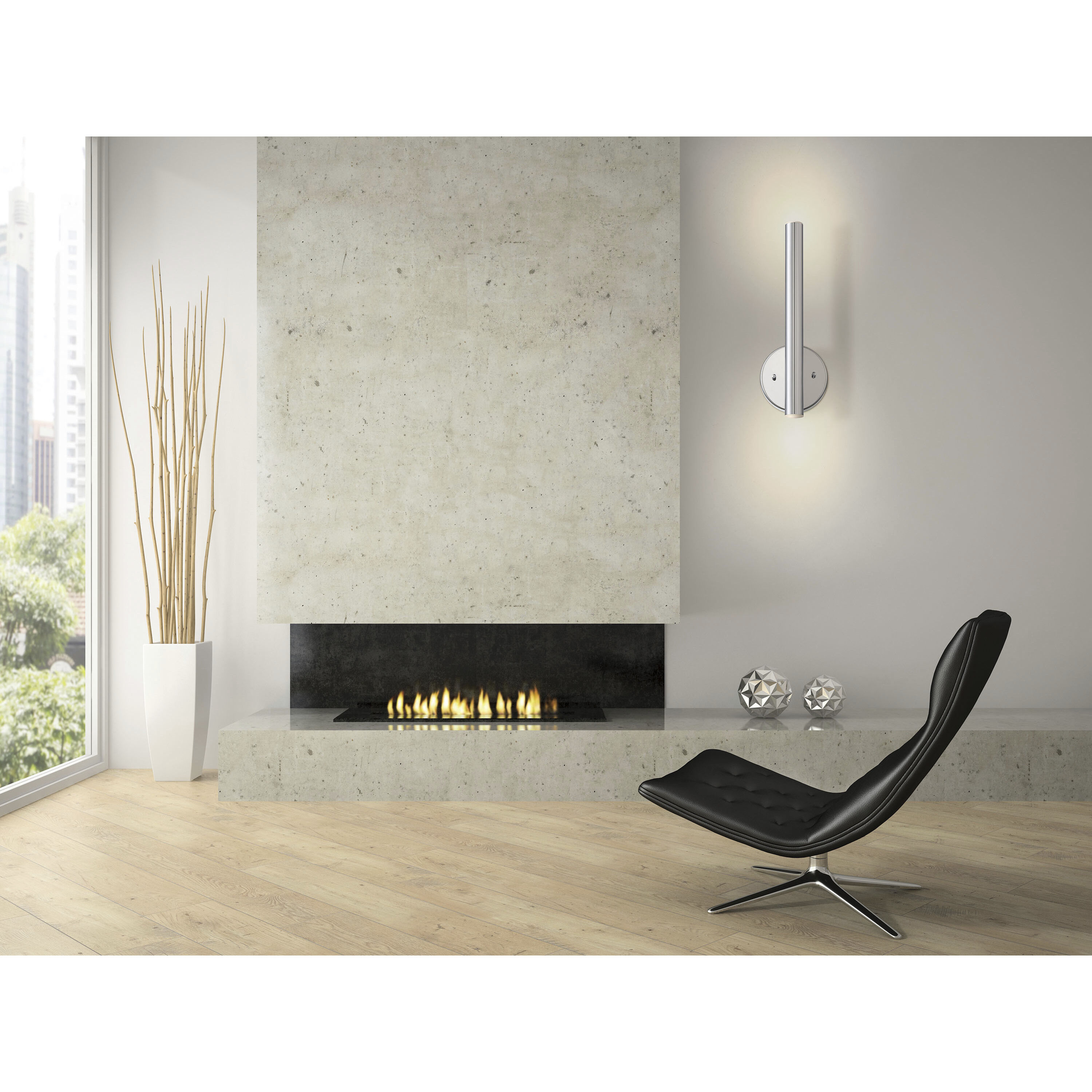 Forest LED 4.75 inch Chrome Wall Sconce Wall Light in Chrome Steel